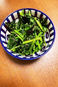 菊菜（春菊）と韓国海苔のナムル