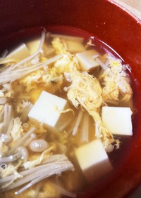 えのきと豆腐の中華風スープ