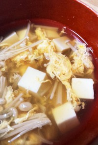 えのきと豆腐の中華風スープ