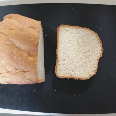 米粉とオートミールとホエーの食パンの写真