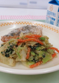 【学校給食】小松菜の胡麻和え