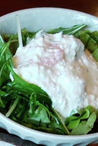【簡単】豆腐とエビ・ブロッコリーのサラダ
