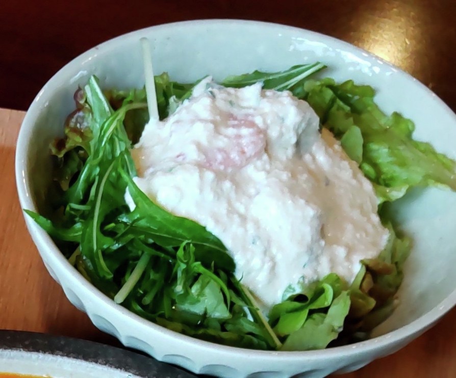 【簡単】豆腐とエビ・ブロッコリーのサラダの画像