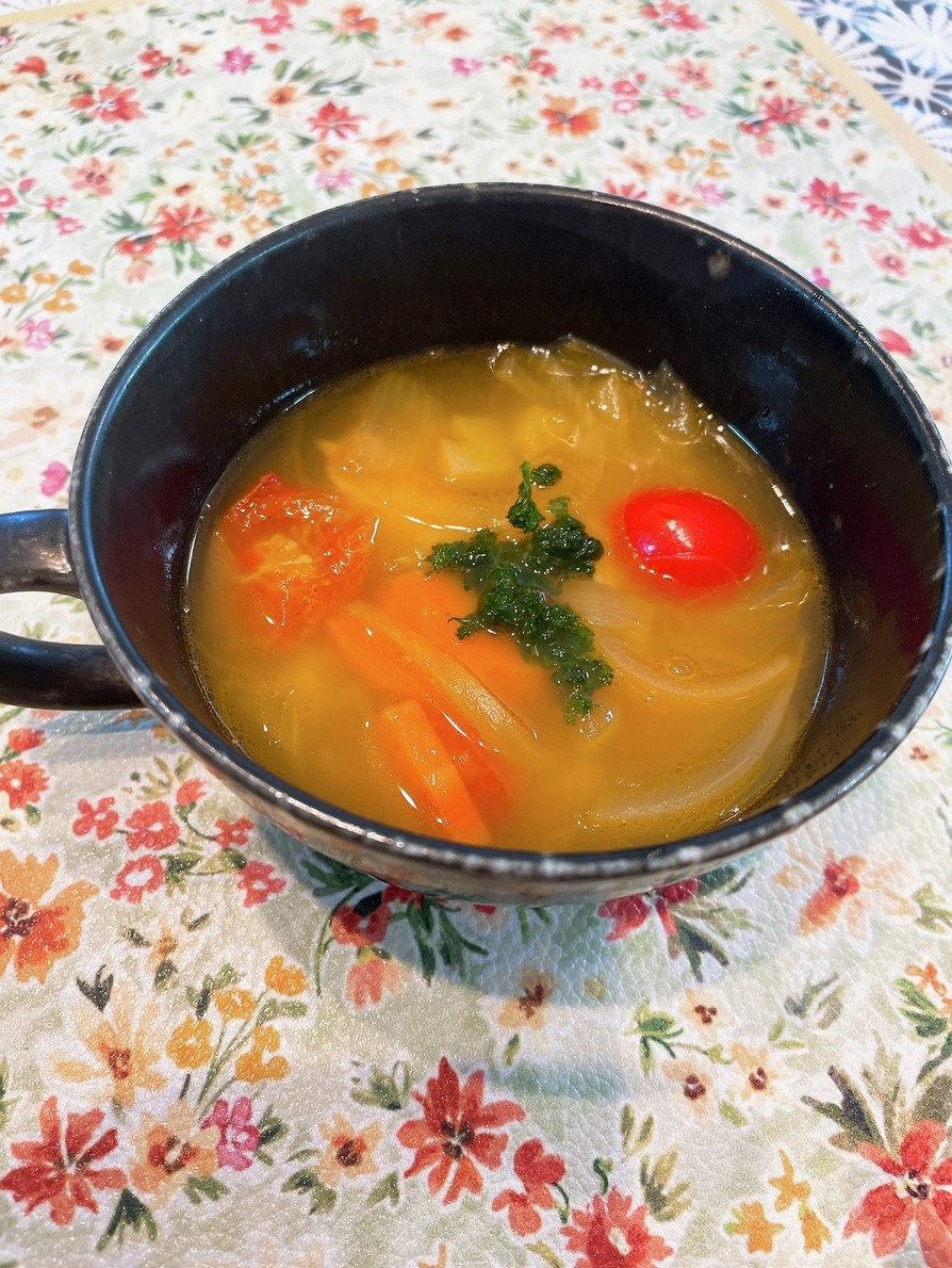 冷蔵庫のお片付け！野菜スープの画像