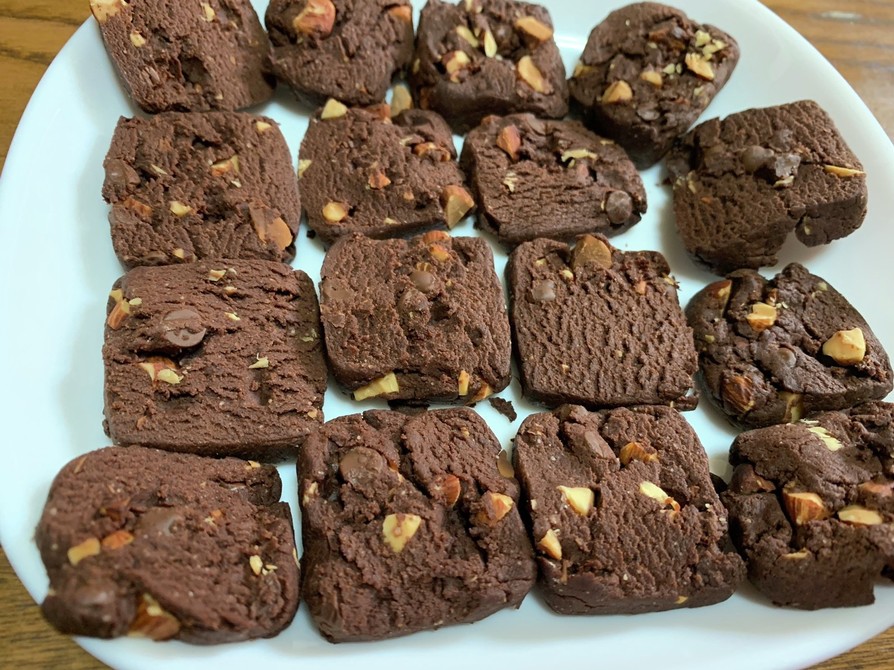 米粉と米油使用ココアアーモンドクッキーの画像