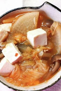 豆腐と白菜 大根のピリ辛！味噌中華煮✾