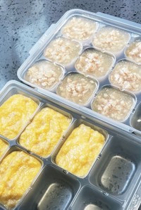 離乳食鶏そぼろあんかけ&卵とじ　冷凍保存