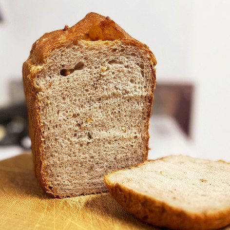 【米粉活用】ＨＢで簡単♪黒糖くるみパン