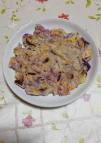 紫玉葱の米粉焼き