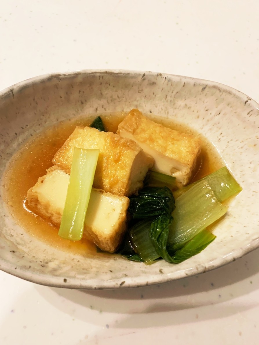 小松菜と厚揚げの炒め煮の画像