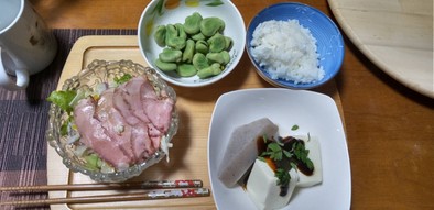 豆腐and蒟蒻の味噌田楽山椒添えの写真