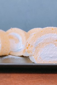白玉粉でふわもちなロールケーキ☆
