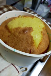 丸型で作る米粉のパウンドケーキ風