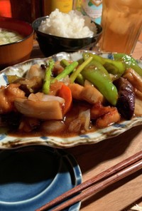 黒酢あん✨鶏むね野菜炒め✨
