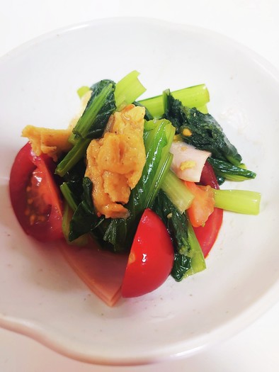 小松菜のカラフルサラダの写真