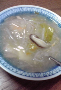 寒い夜に生姜ほんのり中華風スープ