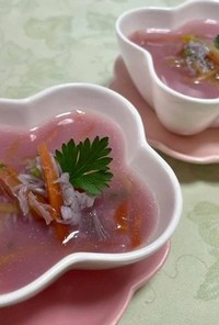 スティック人参とイタリアンパセリのスープ