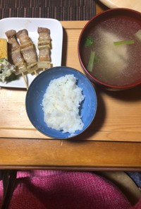 ♪小松菜と冷凍餃子の味覇soup♪