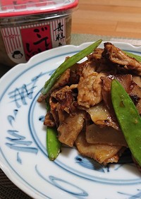 菊芋と豚肉の味噌炒め