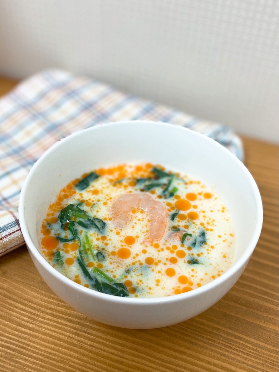 豆乳ラー油スープ【ここから栄養士】の画像