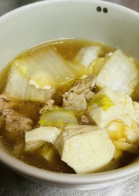 豚肉と白菜豆腐スープ
