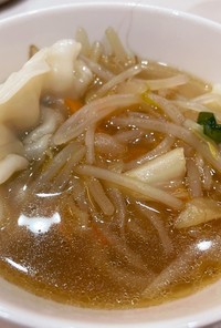【超手抜き】五目野菜&餃子スープ