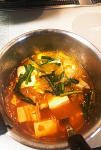 豆腐＆えのき・ピリ辛キムチスープ