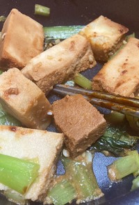 高野豆腐と小松菜の炒め物