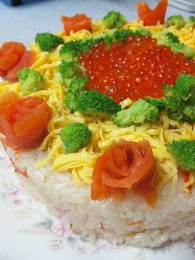 ひな祭りに♪寿司ケーキ