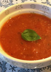 ローストトマトとバジルのスープ