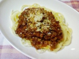 簡単ミートソースパスタ