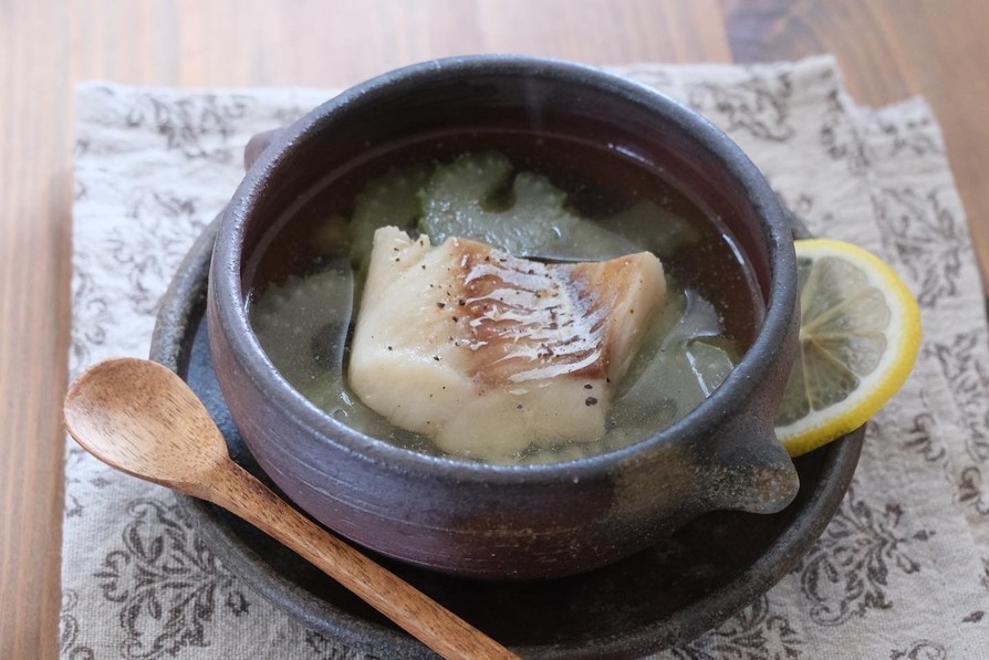 【春の薬膳】セロリと鱈のスープの画像