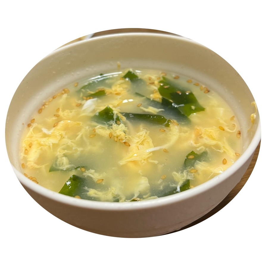 簡単すぐできる　卵とわかめの中華スープの画像