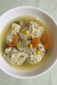 家庭料理の主菜に和風鶏団子スープ