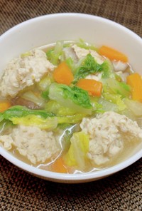 鶏団子の生姜スープ