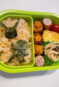 幼稚園お弁当　鮭ご飯海苔弁