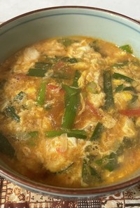 中華ニラ玉トマトスープ