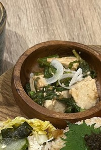 菜の花と豆腐のとろみ煮