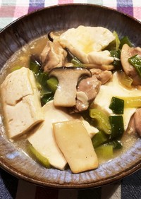 豆腐と鶏肉の鶏ガラ餡