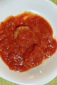 豚ミンチのハンバーグ　トマトソース