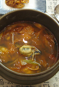 キムチと牡蠣のスープ