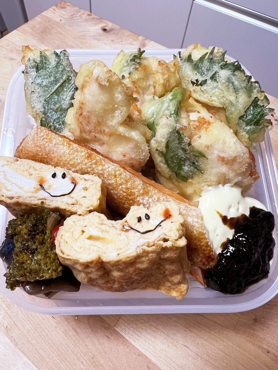 カリカリ柔らか☆鶏ささみの大葉天ぷら弁当の画像