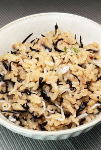 胚芽精米五穀米ひじき減塩ちりめんしそご飯