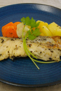 白身魚と野菜のハーブ焼き