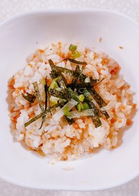 鮭フレークと柚子胡椒マヨのご飯