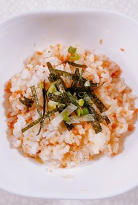 鮭フレークと柚子胡椒マヨのご飯