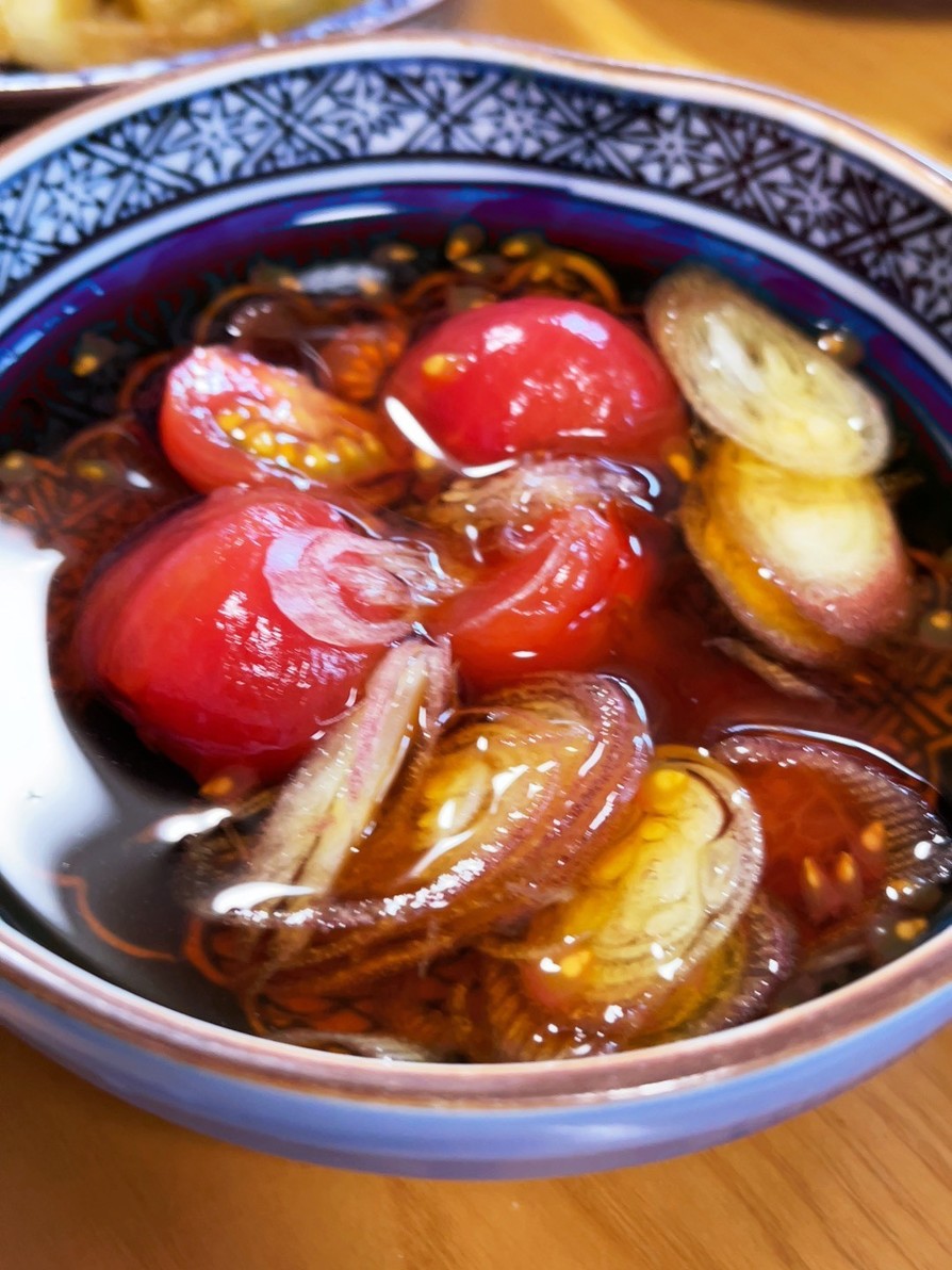 茗荷トマトの素麺つゆの画像