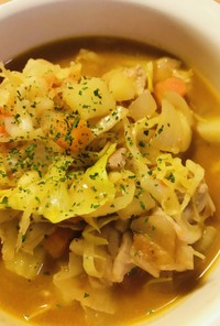 鶏肉＆根菜のミネストローネ風たべるスープ