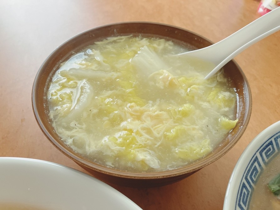 白菜と卵の中華スープの画像