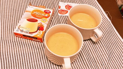 牛乳×紅茶/プチプリンエルで紅茶プリンの写真